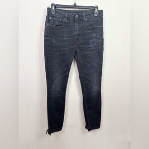 R13 black wash alison skinny jeans distressed size 28